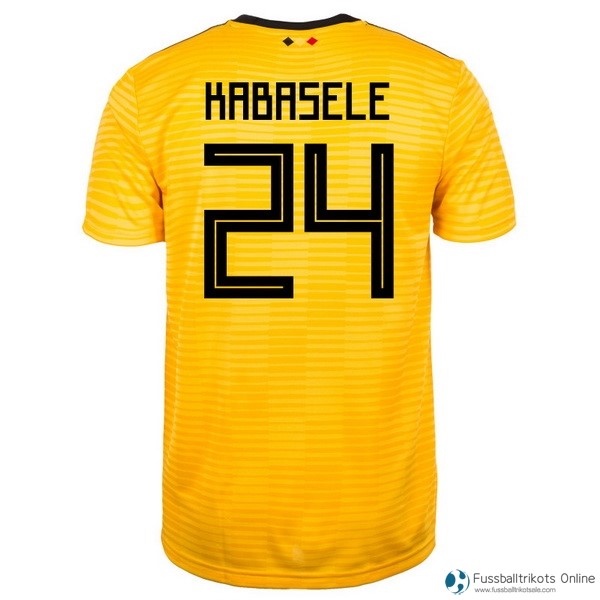 Belgica Trikot Auswarts Kabasele 2018 Gelb Fussballtrikots Günstig